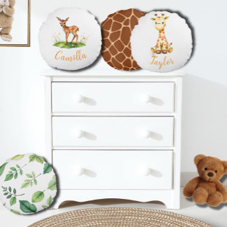 Woodland hert aangepaste naam rond kussen