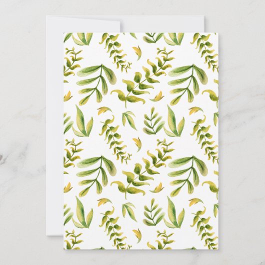 Woodland Herten Baby Shower Uitnodiging (Achterkant)