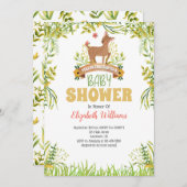 Woodland Herten Baby Shower Uitnodiging (Voorkant / Achterkant)