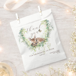 Woodland Herten Bos groen Baby Jongen Douche Bedankzakje