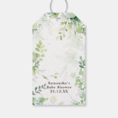 Woodland Herten Bos groen Baby Jongen Douche Cadeaulabel (Achterkant)