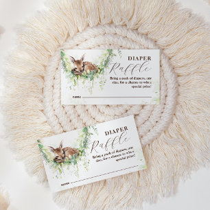 Woodland Herten groen Baby Jongen Douche Luier Informatiekaartje