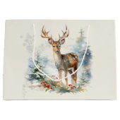 Woodland Herten Voeg namen Kerstmis twee scènes Groot Cadeauzakje (Voorkant)