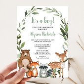 Woodland Het is een baby shower van een vriendinne Kaart