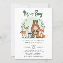 Woodland Het is een jongen bosvrienden baby shower