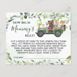 Woodland Hoe groot is de Belly Shower Kaart van ma