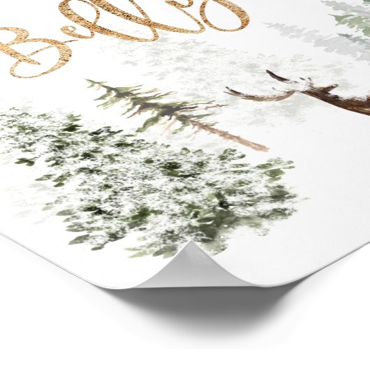 Woodland hoe groot is het buikspel van mama. poster (Hoek)