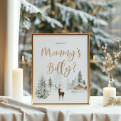 Woodland hoe groot is het buikspel van mama. poster