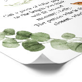 Woodland Hoe groot is mama's buik baby shower spel Poster (Hoek)