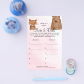 Woodland Hoe oud waren mama- en papa-douchecaart? Flyer (Enkel)