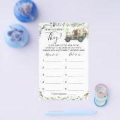 Woodland Hoe oud waren ze Baby shower-Kaart Flyer (Enkel)