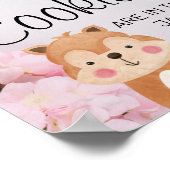 Woodland hoeveel koekjes Baby shower spelen Poster (Hoek)