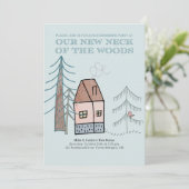 Woodland Home Doodle Housewarming Party Kaart (Staand voorkant)
