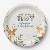 Woodland Houston: We hebben een jongen in de ruimt Papieren Bordje (Voorkant)