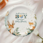 Woodland Houston: We hebben een jongen in de ruimt Papieren Bordje<br><div class="desc">Zet de tafel voor een hemelfeest met onze Space Outer Baby shower Navy Paper Borden! Deze decoratieve maar stevige borden zijn ideaal voor het serveren van snacks, maaltijden of desserts in uw baby shower, terwijl het opruimen gemakkelijk en stressvrij blijft. Kenmerken: Cosmic Design: Een marineblauwe achtergrond met sprankelende sterren, grillige...</div>