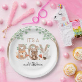 Woodland is een Baby shower Papieren Bordje (Feest)