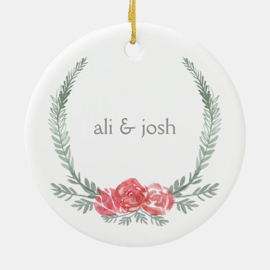 Woodland Jackalope Kerstmis Keepomwille Keramisch Ornament (Achterkant)