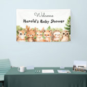 Woodland Joy Baby shower Welkom Spandoek (Beurs)