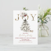 Woodland Joy kerstboomfeest Kaart (Staand voorkant)