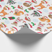 Woodland kerst Animal Cadeaupapier (Hoek)