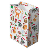 Woodland kerst Animal Medium Cadeauzakje (Achterkant Gekanteld)