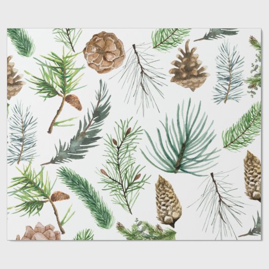 Woodland kerst cadeaupapier (Vlak)
