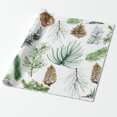 Woodland kerst cadeaupapier (Uitgerold)