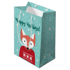 Woodland kerst medium cadeauzakje