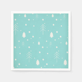 Woodland kerst servetten