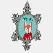 Woodland kerst tin sneeuwvlok ornament (Links)