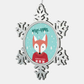 Woodland kerst tin sneeuwvlok ornament (Rechts)