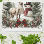 Woodland Kerst Vrolijkheid Theedoek (Gevouwen)