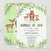 Woodland-kerstBaby shower Kaart (Voorkant / Achterkant)