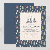 Woodland Kerstbomen Blauw Groen Vrijgezellenfeest Kaart (Voorkant / Achterkant)