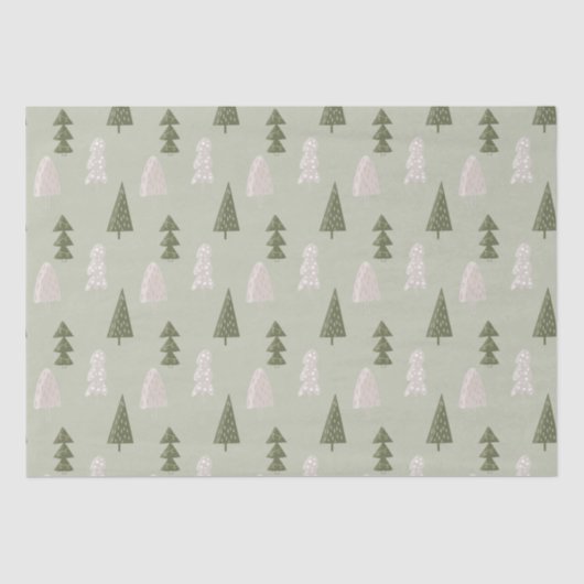 Woodland kerstboom tissuepapier (Voorkant)