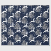 Woodland Kerstdeer - DIY Background Color Cadeaupapier (Vlak)