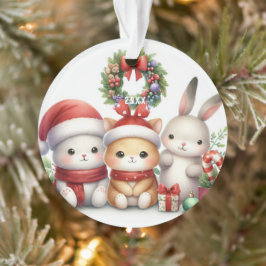 Woodland-kerstdieren Ornament