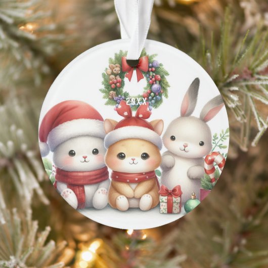 Woodland-kerstdieren Ornament (Boom)
