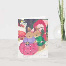 Woodland kerstKaart Feestdagen Kaart