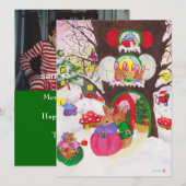 Woodland-kerstkaart Feestdagenkaart (Voorkant / Achterkant)