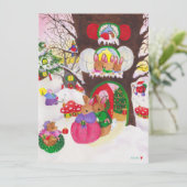 Woodland-kerstkaart Feestdagenkaart (Staand voorkant)