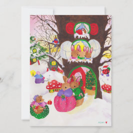 Woodland-kerstkaart Feestdagenkaart