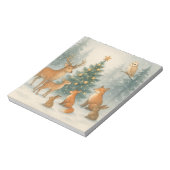 Woodland kerstKaart Notitieblok (Linkerzijde)