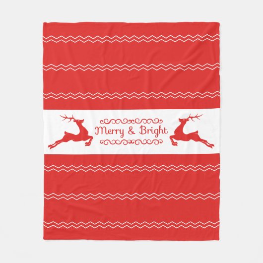 Woodland Kerstmis Fleece Blanket (Voorkant)