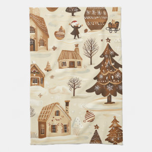 Woodland kerstpatroon (10) Theedoek