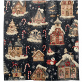 Woodland kerstpatroon (14) Douchegordijn (Voorkant)