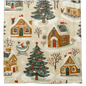  Woodland kerstpatroon (15) Douchegordijn (Voorkant)