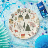  Woodland kerstpatroon (16) Papieren Bordje (Feest)