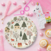  Woodland kerstpatroon (16) Papieren Bordje (Feest)