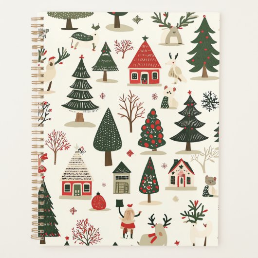 Woodland kerstpatroon (17) Planner (Voorkant)